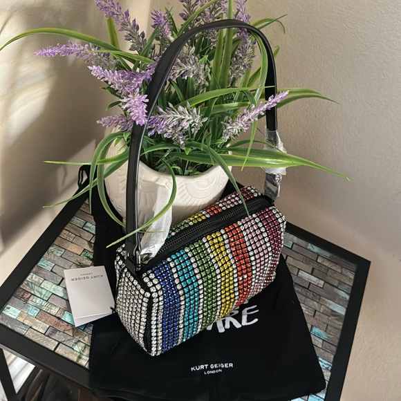 - Kurt Geiger London Party Pochette Crystal Shoulder Bag - Picture 4 of 17